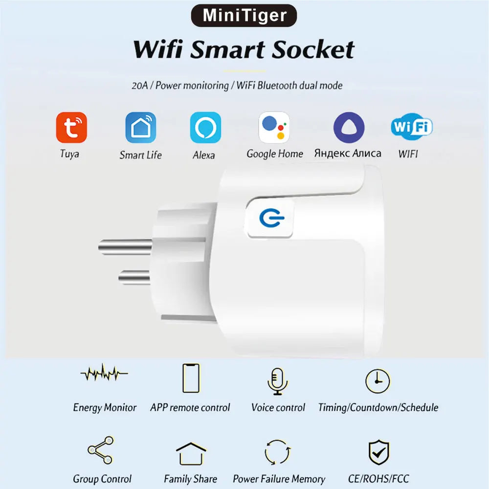 Smart Socket WiFi Plug for Alexa and Google