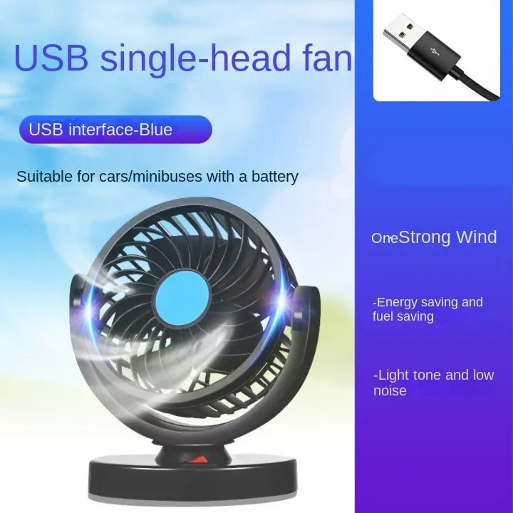 USB Single head 360° portable fan