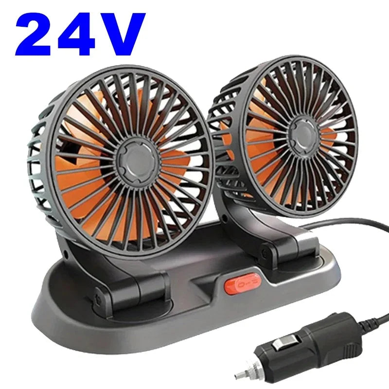 24V 360° adjustable car fan