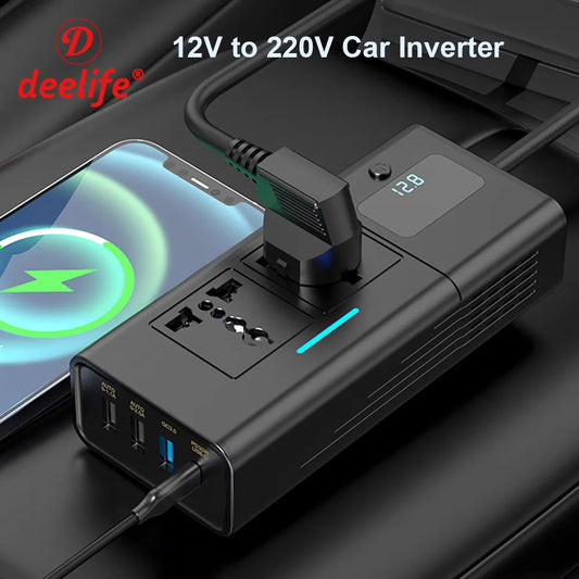 12V to 220V Car Power Inverter 200W for Vehicles