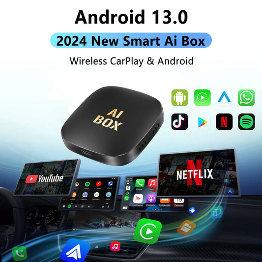 Android 13 CarPlay AI Box - Netflix, YouTube Smart System