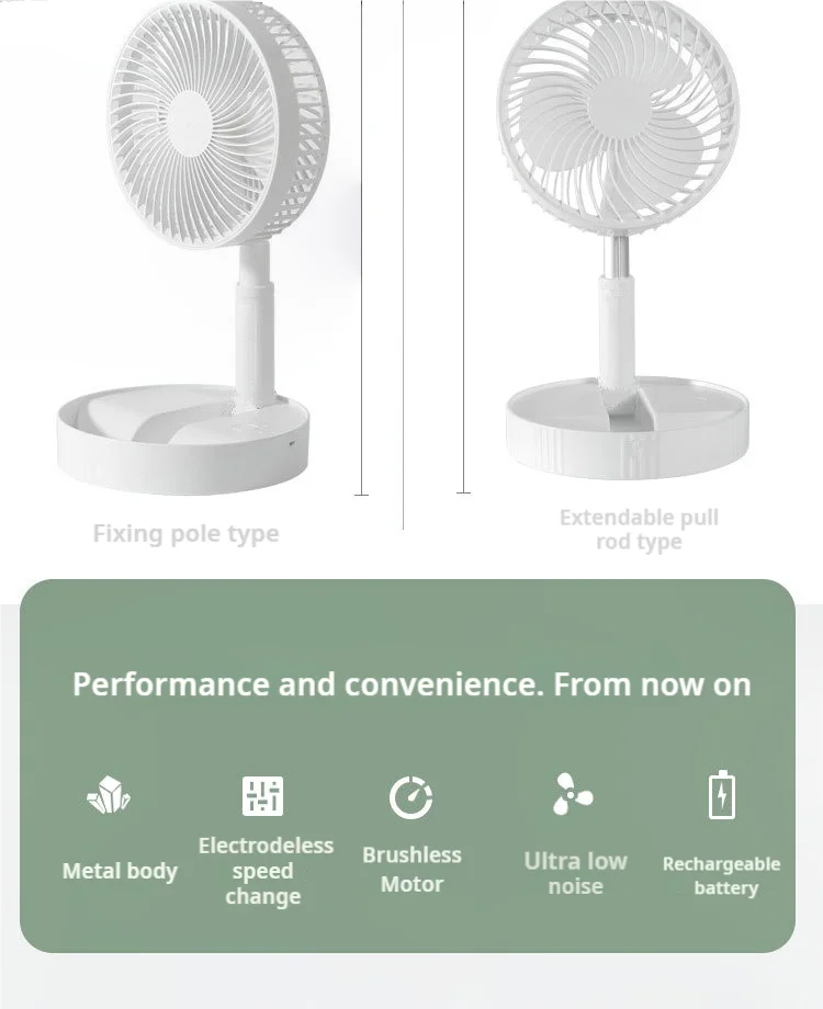 Portable USB Rechargeable Mini Fan for Home Outdoor