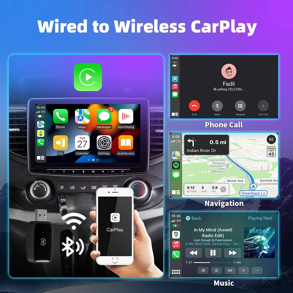 wired to wireless Carplay