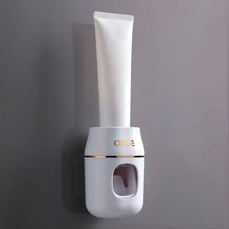 Automatic Toothpaste Squeezer & Storage Rack for Bathroom