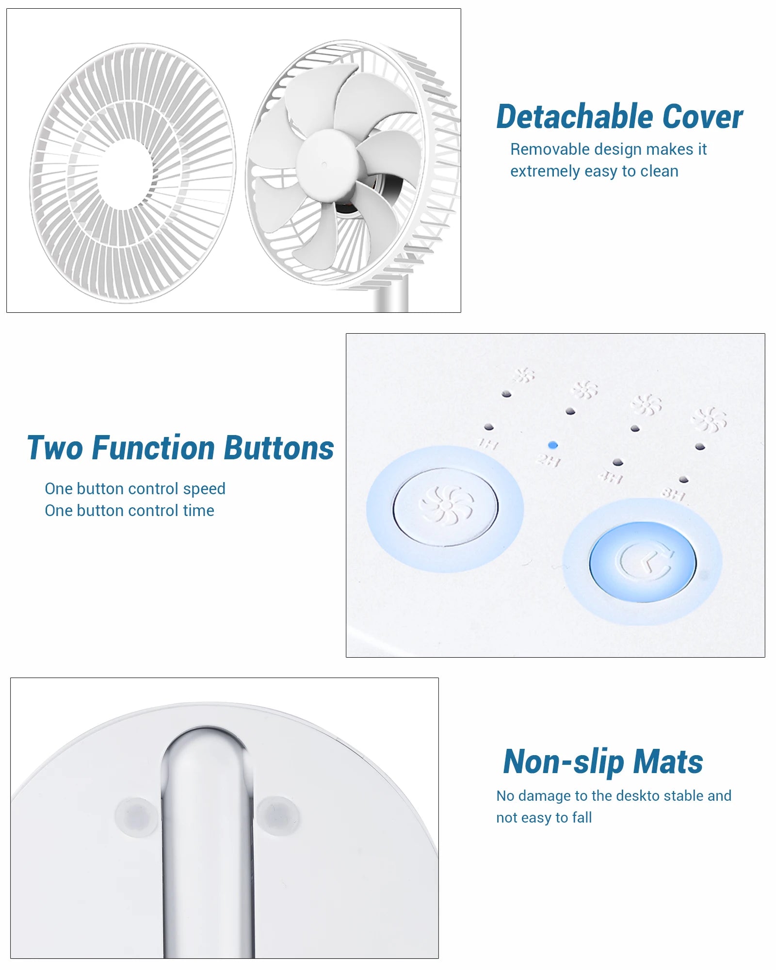  Compact Cooling Fan, USB Desk Fan