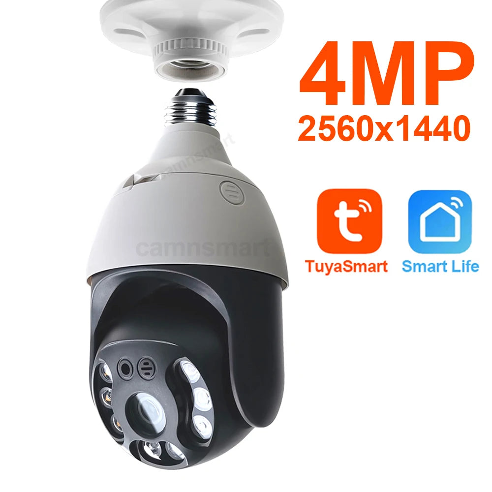 Ultra 6MP Outdoor Wireless WIFI Camera E27 Bulb with 128G SD Card 