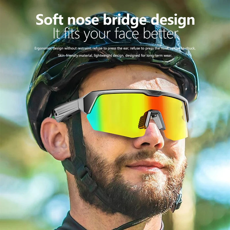 Bluetooth Cycling Smart Glasses with Audio & UV Protection