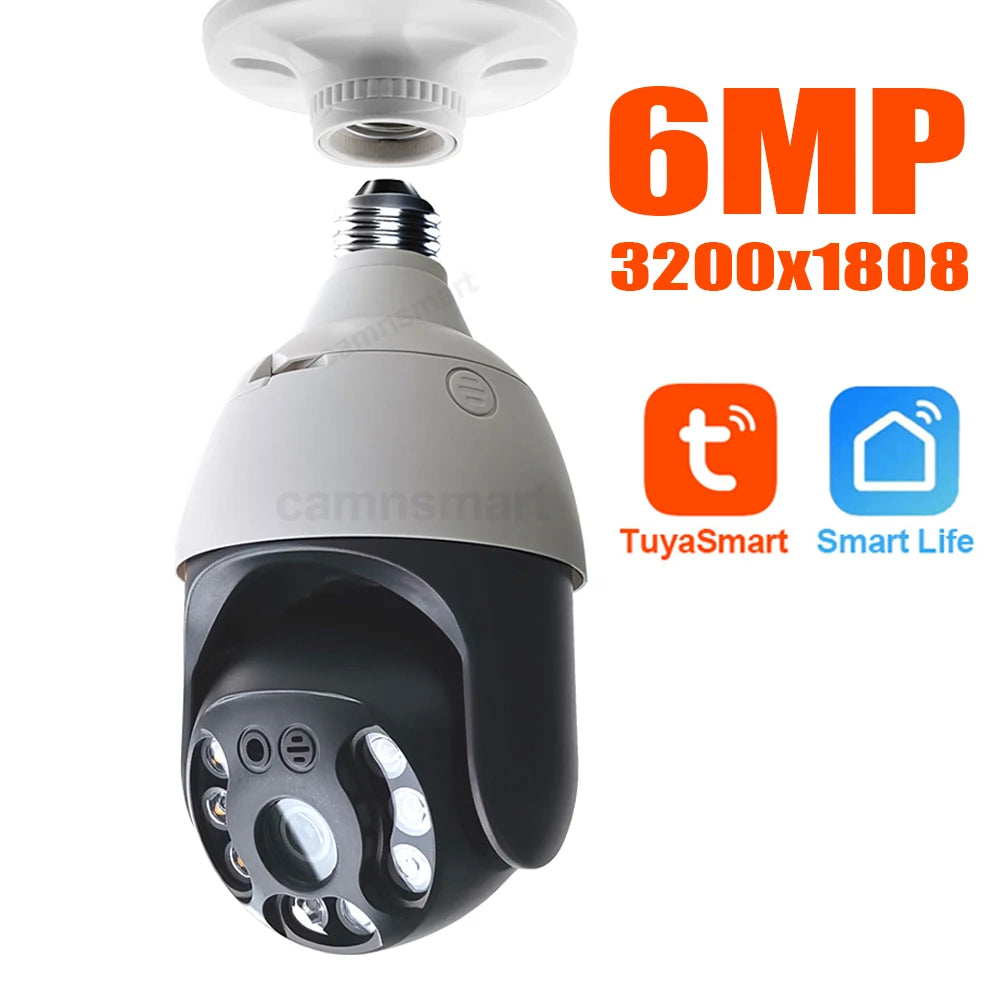 Ultra 6MP Outdoor Wireless WIFI Camera E27 Bulb with Tuya App