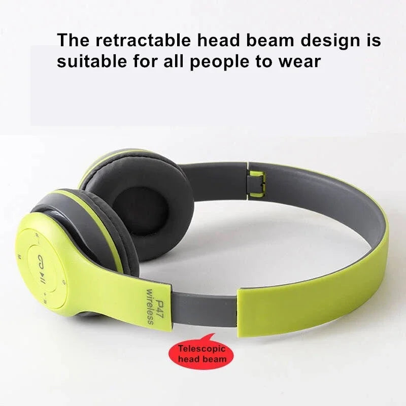 P47 Bluetooth Headphones for Video Calls