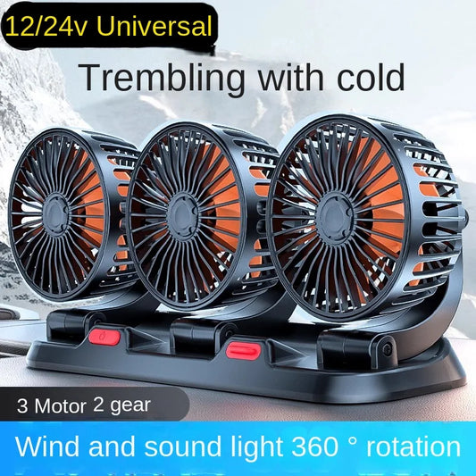 12V/24V 360° car fan