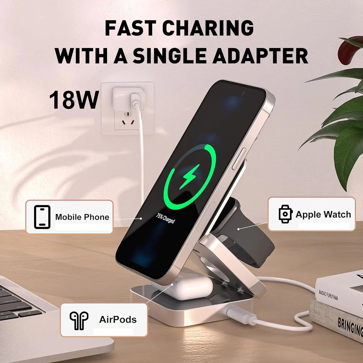 Apple 3-in-1 Magnetic Wireless Charging Stand