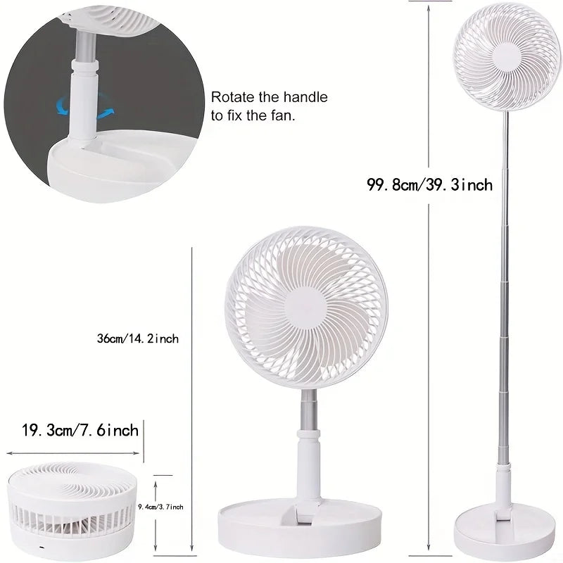 Portable USB Rechargeable Mini Fan for Home Outdoor