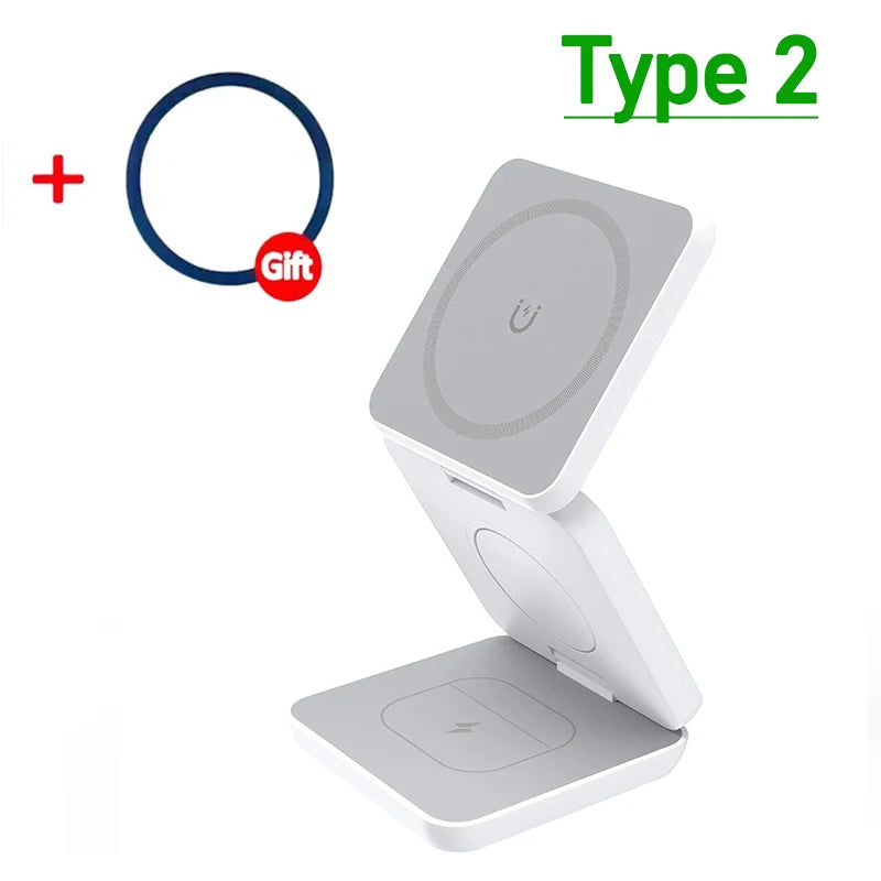 3-in-1 Magnetic Charger white