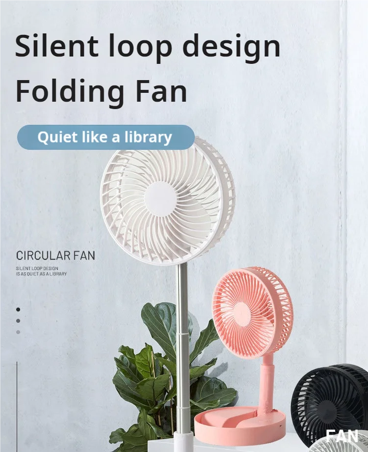 Portable USB Rechargeable Mini Fan for Home Outdoor