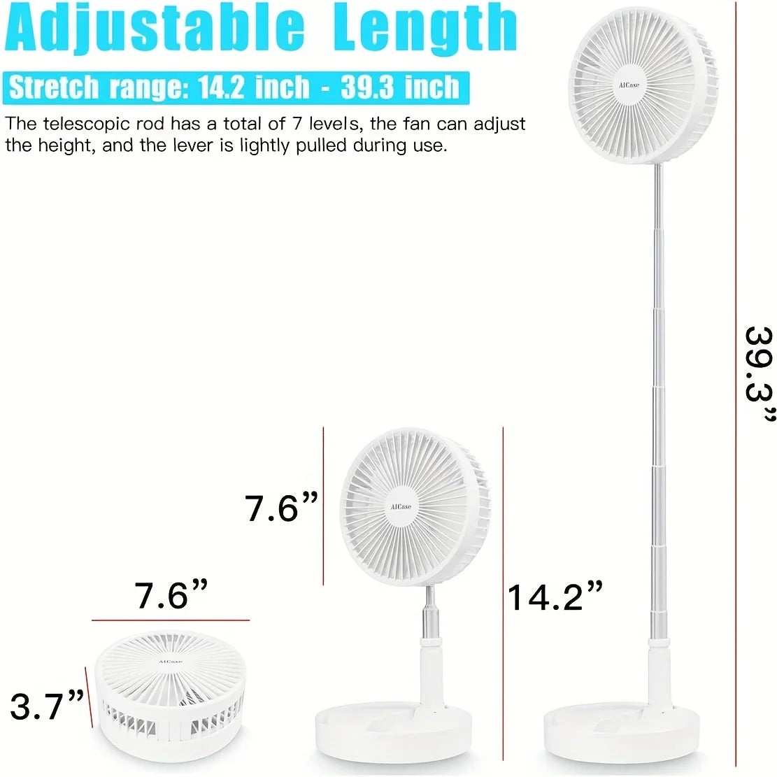 Portable USB Rechargeable Mini Fan for Home Outdoor